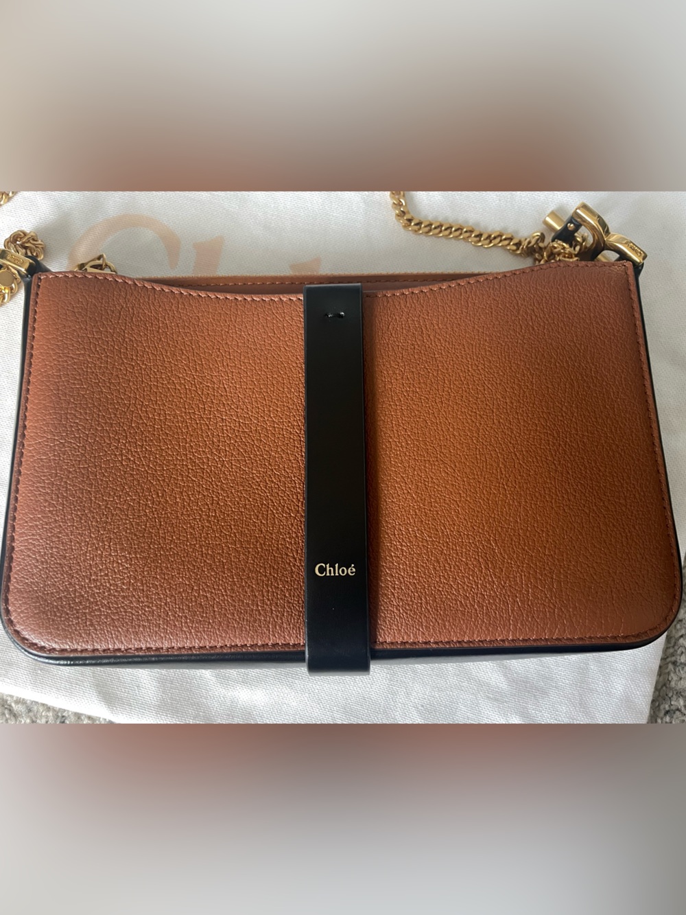 Chloé Marcie Pouch on Chain - Shoulder Bag Crossbody Pouch - Picture 2 of 9
